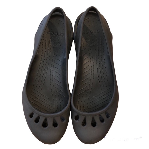 Crocs Malindi Black Flats/Sandals, Size 11 - Picture 1 of 7